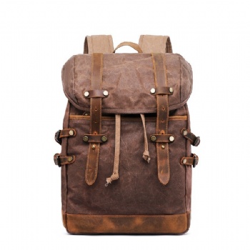 vintage leather backpack